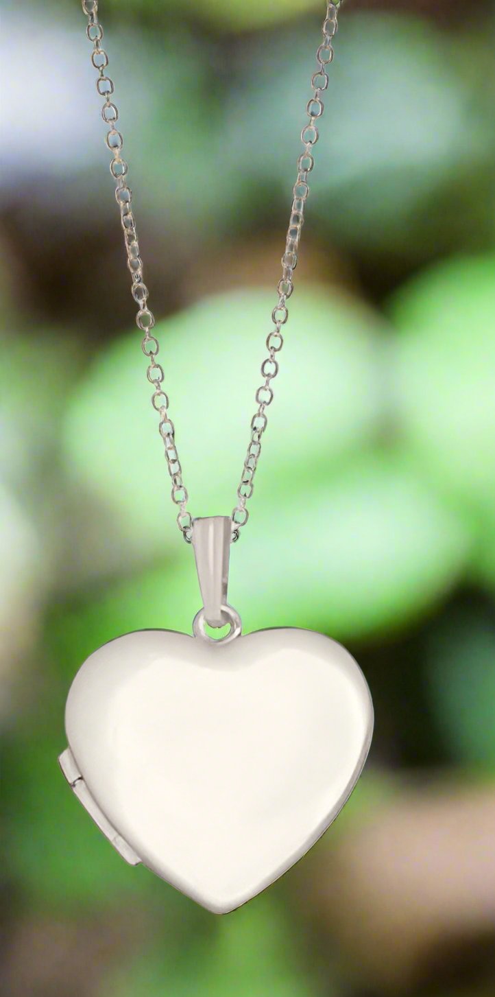 Sterling Silver Plain Heart Locket