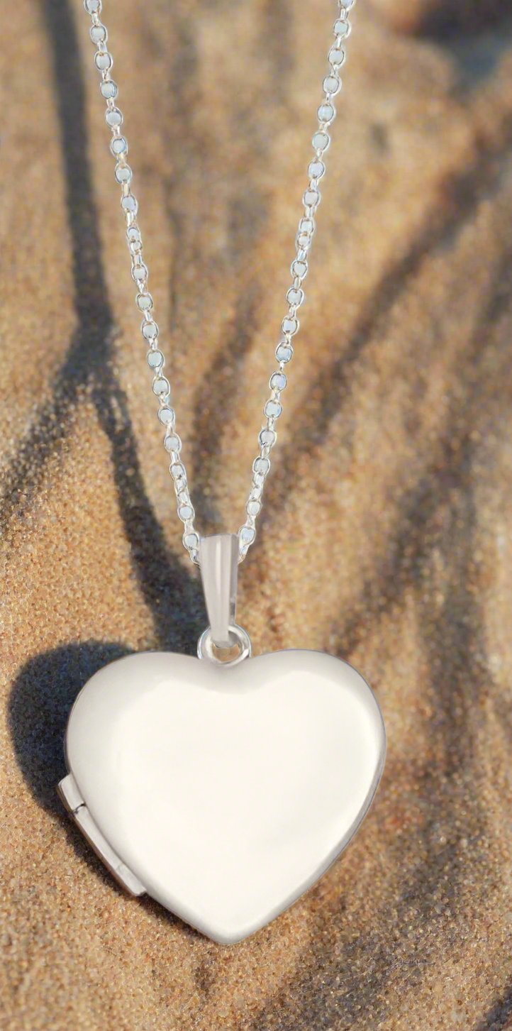 Sterling Silver Plain Heart Locket