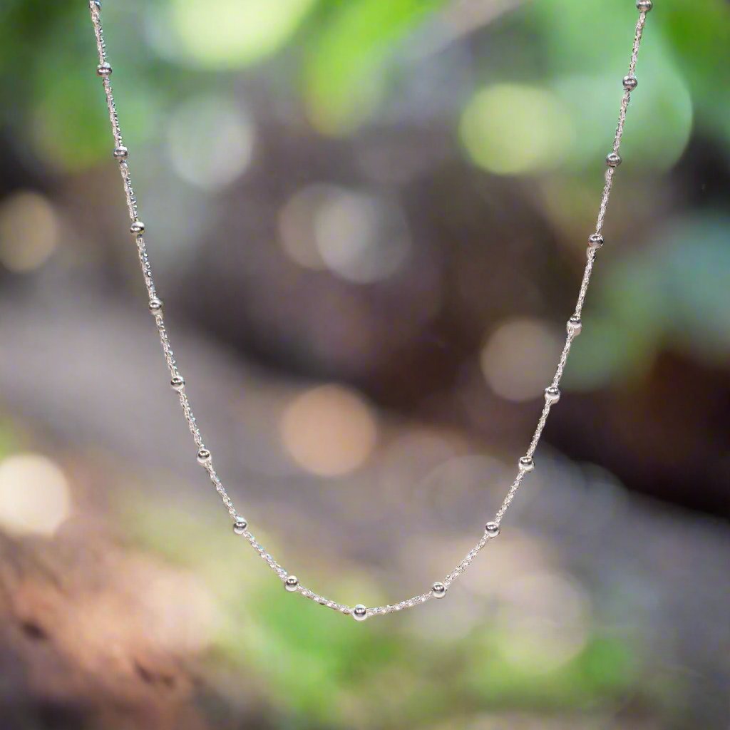 Sterling Silver 3mm Ball and Cable Chain