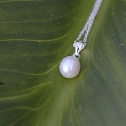Sterling Silver Fresh Water Pearl White Drop Pendant