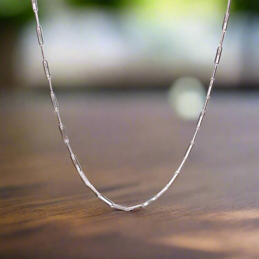 Sterling Silver Small Paperclip Chain